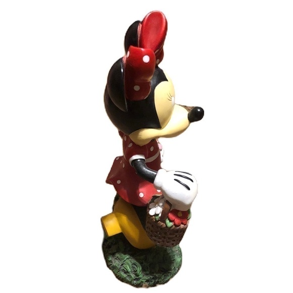 Disney Minnie Mouse Lawn Statue Resin Garden Red Polka Dot Decor BIG FIG - Picture 5 of 7